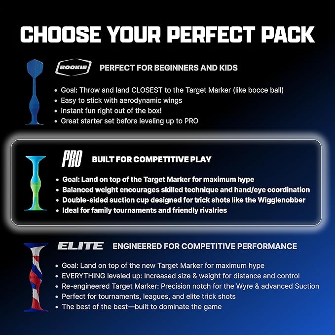 Popdarts PRO Pack Game Set (Silver & Gold) - Indoor, Outdoor Suction Cup Throwing Game - Competition with a POP…