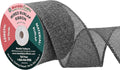 Mandala Crafts Gray Burlap Wired Ribbon 2.5 Inches Wide Jute Ribbons for Crafts - 10 Yds Roll Rustic Burlap Wrap Trim Ribbons for Wreaths Bows Party Decoration