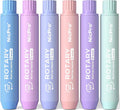 Nicpro 6 Pack Rotary Retractable Erasers Pen Style, Aesthetic Pastel Twist Erasers in Macaron Colors, Clean Erasing TPE Eraser for School Supplies, Office, Drawing & Journaling