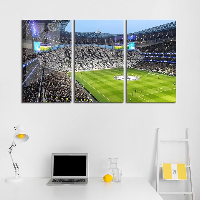 SpiritualHands Tottenham Hotspur Stadium Tempered Glass Wall Art Painting for Living Room, Tempered Glass Modern Prints Decor, Large Vivid Color Panel for Bedroom, Kitchen, or Office