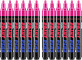 Pink Paint Pens Paint Markers - 12 Pack Permanent Quick Dry Waterproof Marker Pens for Rocks Wood Fabric Plastic Canvas Glass Mugs Metal Tire Stone