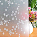 Niviy Privacy Window Film Christmas Decorations Snowflakes Window Clings Decals Stickers Non Adhesive Frosted Glass Film Heat Control 17.7” x 157”