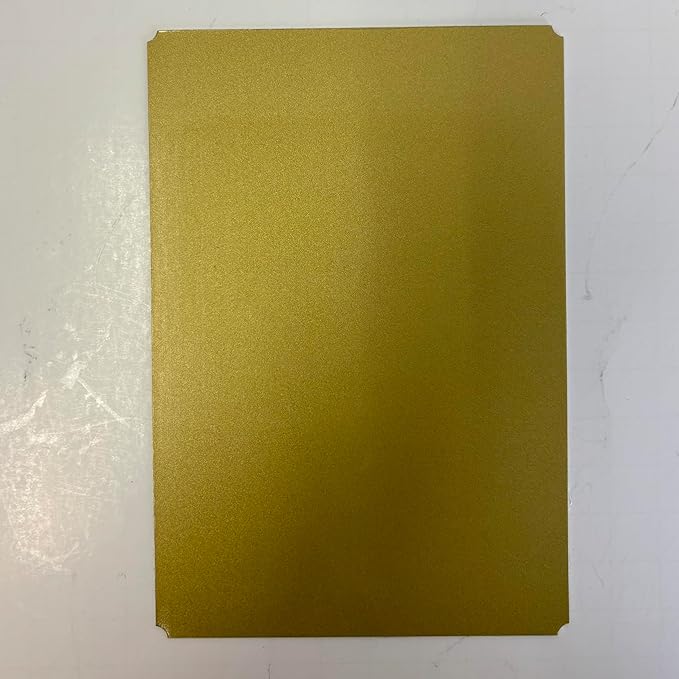 Blank Metal Plates for Laser Engraving - 4 Pack | Aluminum Sheets 0.020" Thick | CO2, Diode, Fiber Laser Compatible | Multiple Sizes & Colors (Gold (engraves black), 2x11.25 inch)