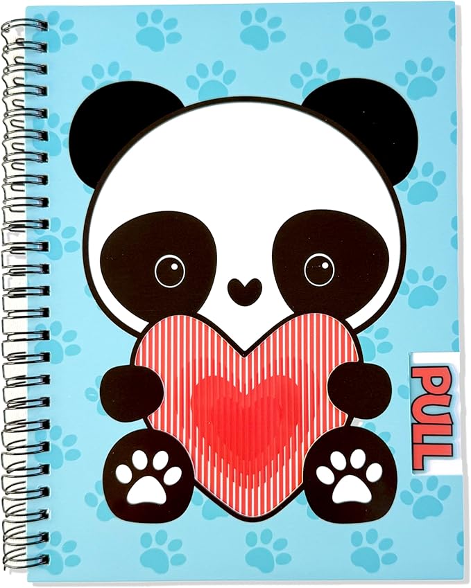 Animation Notebooks | Cute Spiral Notebooks | A5 Size 6.5in x 8.75in | 160 pages | 80 Sheets Smooth, durable, and bleed-resistant 90lb lined inner pages | Interactive cover that brings your imagination to life | Creative Companion for journaling, notes...