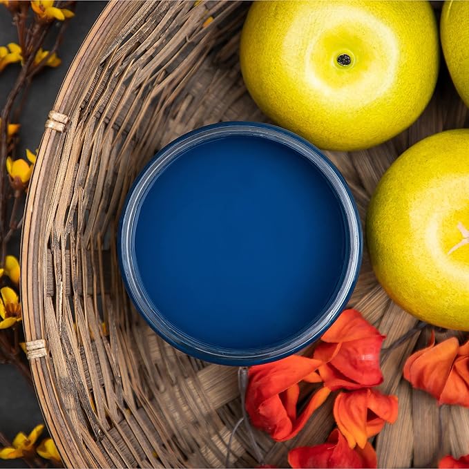 Dixie Belle Paint Company Chalk Finish Furniture Paint - Bunker Hill (1 Gallon - 128oz) - Matte Indigo Blue Chic Chalk Mineral DIY Furniture Paint