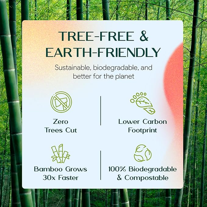 Bulk Case: Bamboo Facial Tissue | 3-Ply Strong | Lint-Free, Fragrance-Free | Gentle for Sensitive Skin | BPA & PFAS-Free, FSC Certified | 24 Cube Boxes | PALM NAKI