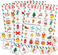 Christmas Bingo Cards, 24 Players Xmas Bingo Cards for Adults Large Group, Fun & Exciting Xmas Games for Family Activities, Classroom Party, Holiday Entertainment, Christmas Party Favors -09