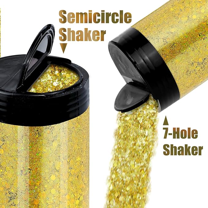 Iridescent Chunky Glitter, 5.64oz/160g Extra Fine Glitter Powder Mixed Chunky PET Flake, Holographic Sequins Bulk for Nail Art, Crafts Painting Festival Decor Slime Tumbler Candle (Purple)