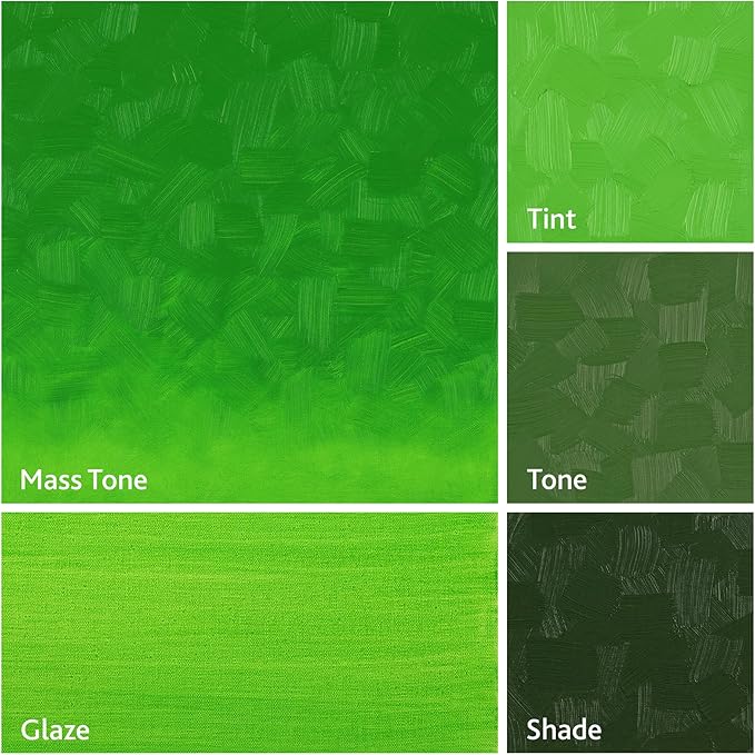 Tusc & Pine Artist Oil Paint - Permanent Green Light, 40 ml, Non-Yellowing, Rich & Creamy Consistency, Maximum Pigment Load, Small Batch Milled Oil Paints Made in the USA for Professional Artists