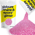 Hemway Polyurethane & Epoxy Glitter Metallic Crystal Flake Additive for Flooring, Jewellery Making, Tumblers and Resin 100g / 3.5oz - Ultrafine (1/128" 0.008" 0.2mm) - Rose Pink