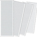 3090 Pcs 4 Sheets Rhinestone Stickers 3/4/5/6 mm Self Adhesive Craft Rhinestones Gems for Face Eyes Makeup Hair Body (White-3/4/5/6mm)
