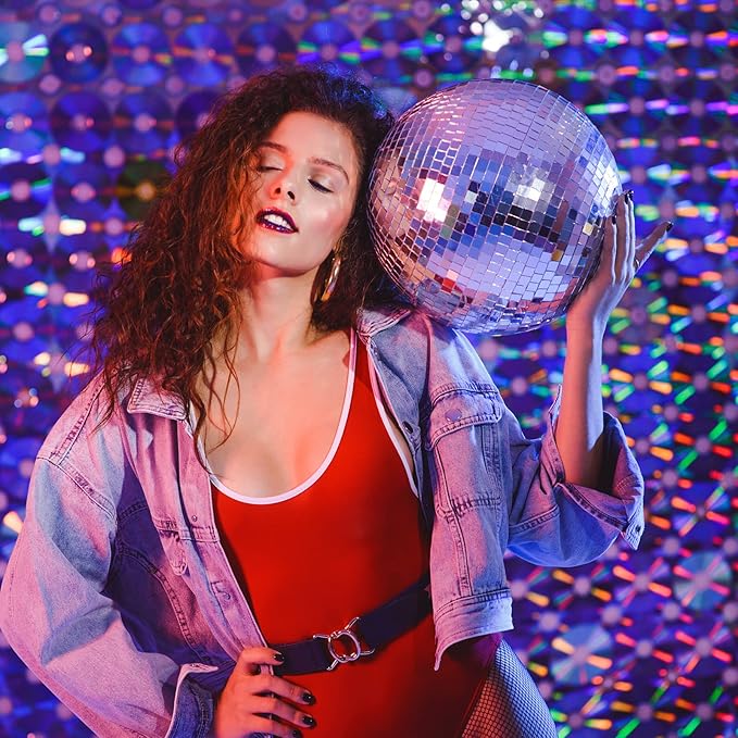 SATINIOR 10000 Pcs Disco Ball Mirror Tiles Self Adhesive for Crafts 5 x 5 mm Small Disco Tape Ball Stickers Square Mosaic Tiles Mirror Pieces for DIY Craft Party Decor