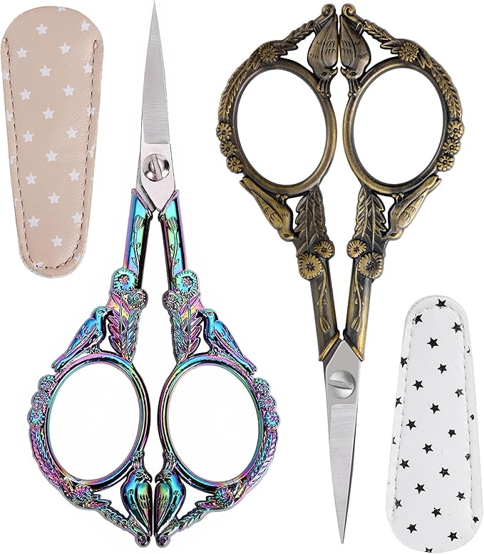 Crochet Scissors –Professional Grade Shears for sewing,Craft, Artwork, Crochet,trimming,Needlework,Yarn, Handicraft DIY Tool,Thread,Beauty Hair,4.5in