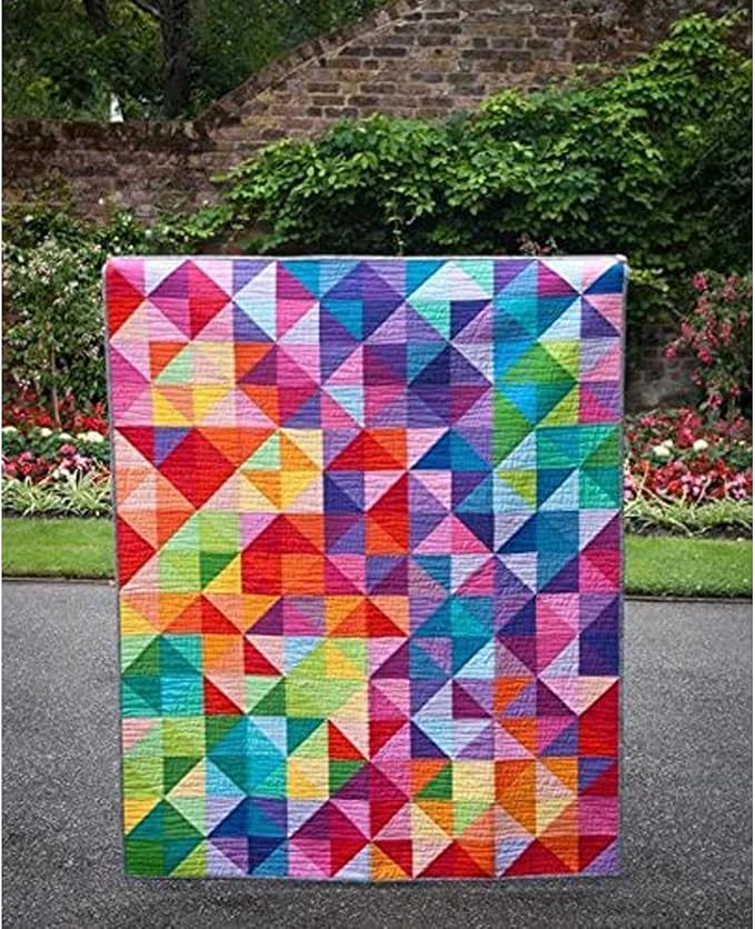 HANPATQUI 50PCS 10 x 10 inch Solid 100% Cotton Fat Quarters Fabric for Sewing and Quilting Bundles Precut Fabric Square for DIY Craft Patchwork