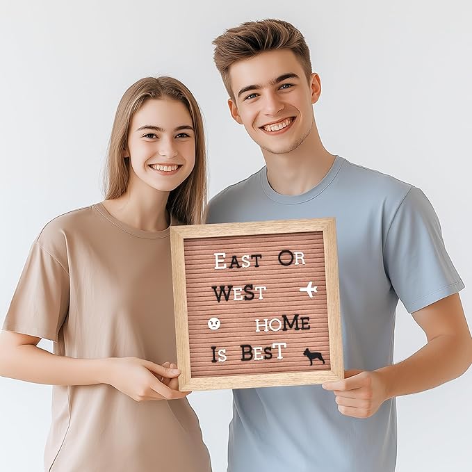Pre-Cut Letters for Felt Letter Board, 736 Pieces Including Characters, Numbers, Symbols, Daily Words Cursive Letters with Sorting Tray for Changeable Plastic Message Boards (White)