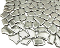 0.78"-1.57" Irregular Ceramics Mosaic Tiles,1.1LB Mosaic Pieces Stones for Home Decoration DIY Craft Plates Flowerpots Vases Cups Mosaic Making Supplies (Sliver)