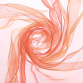MECCANIXITY Iridescent Sheer Organza Fabric, 10 Yards x 59 Inches Solid Holographic Shiny Fabric Organza Cloth for Wedding, Curtains, Costume, Photo Background, Gradient Dark Orange Red