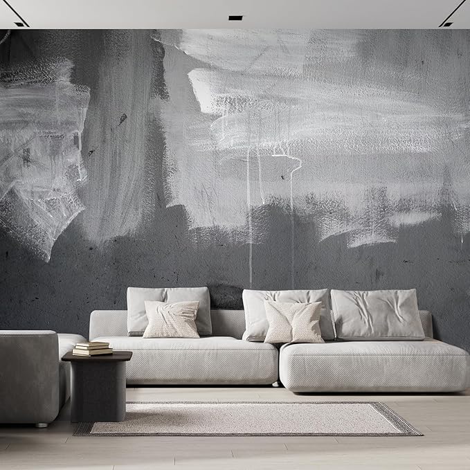 wall26 Grunge Concrete Wall Removable Wall Mural | Self-Adhesive Large Wallpaper - 108x144 inches
