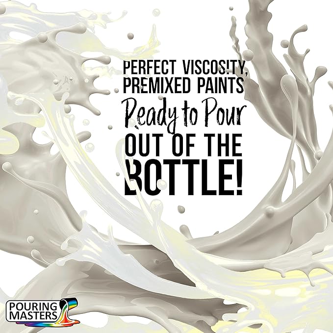 Pouring Masters Gold Interference Pearl Special Effects Acrylic Pouring Paint - Premium 32-Ounce Pre-Mixed Fluid Acrylic Paint - Fluid Art Supplies for Canvas, Wood, Paper, Tile & Rocks