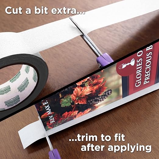 BookGuard 1-1/2 Inch Vinyl-Coated Cotton Cloth Bookbinding Repair Tape, 15 Yard Roll, White