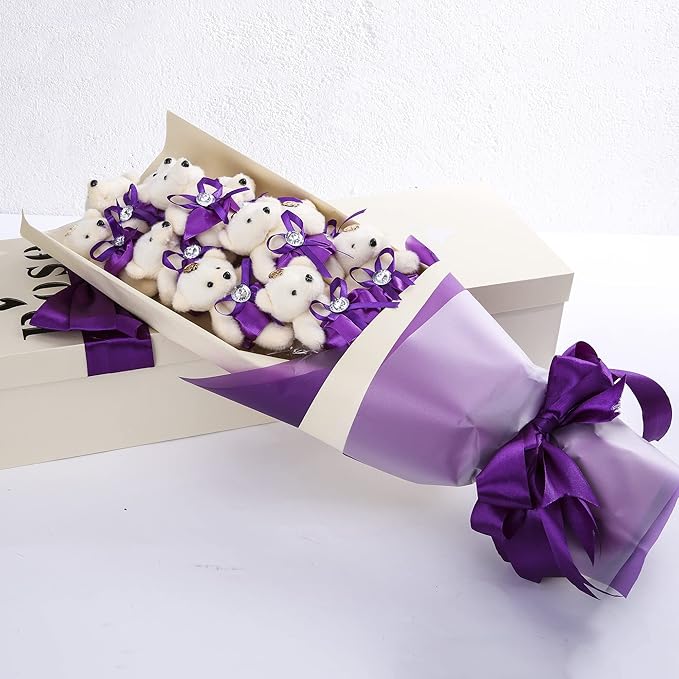 LIUYAXI Purple Stain Ribbon, 1/2" X Continuous 50 Yards, Double Faced Fabric Ribbon Perfect for Gift Wrapping Wedding Christmas Birthday Floral Arrangement Craft