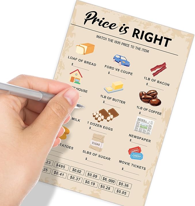 90 th Birthday Party Games, Set of 2 Activities for 15 Guests, Born in 1935 Games Bundle, Birthday Party Supplies for Adults, Pack of 30 Cards