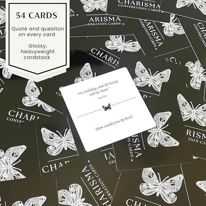 Conversation Cards – 54 Inspiring Quotes Paired with Questions to Spark Honest, Fun & Meaningful Conversations for Couples, Families & Friends