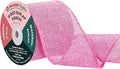 Mandala Crafts Pink Burlap Wired Ribbon 3 Inches Wide Jute Ribbons for Crafts - 10 Yds Roll Rustic Burlap Wrap Trim Ribbons for Wreaths Bows Party Decoration