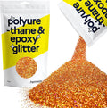 Hemway Polyurethane & Epoxy Resin Glitter 100g / 3.5oz Metallic Crystal Flake Additive for Flooring Jewelry Tumblers Glass Pigment - Fine (1/64" 0.015" 0.4mm) - Copper Holographic