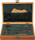 Pssopp Vintage Embroidery Scissors Set, Sewing Tool Kit with Sewing Needle Case Thimble Threader Complete Set for Embroidery and Needlework(Bronze)
