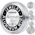 FANDAMEI Craft Wire 20 Gauge 98 Feet, Silver Wire for Jewelry Making, Aluminum Wire for Crafts, Sculpting, Beading. Metal Bendable for DIY, Christmas Floral Craft, Decoration, Jewelry Making