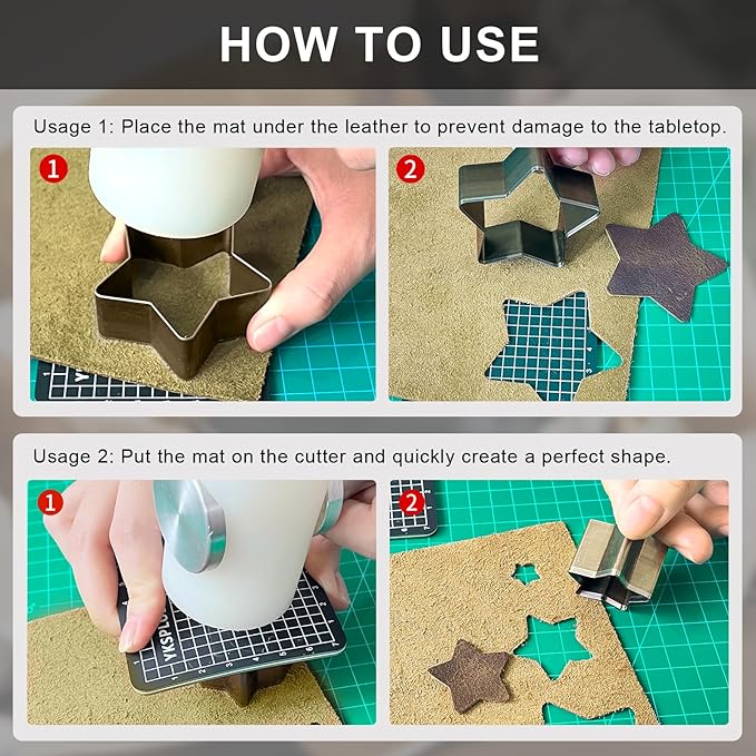 9 PCS Hollow Punch Cutter Set9 Sizes Star Shape Leather Cutting Dies Cutter ToolCutting Mold Punching Die Set for DIY Leather CraftLeather Cutter Hollow Punching Tool with Plastic Box SCS009