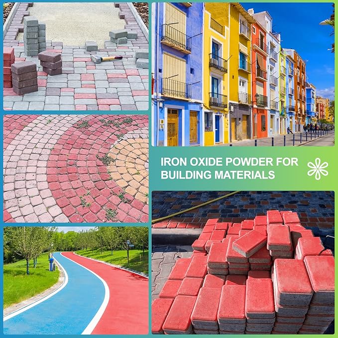 GOODTAKE Iron Oxide Powder, Green Concrete Color Pigment, Grout Colorant, Color Dye for Cement, Concrete, Clay, Pastel, Mortar, Grout, Mix DIY, Epoxy Resin (Green, 2 Pounds)