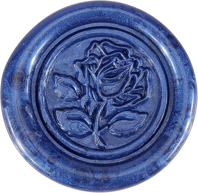 Yoption 12Pcs Sealing Wax Sticks with Wicks, Antique Blue Totem Fire Manuscript Seal Wax Sticks for Wax Seal Stamp (Blue)