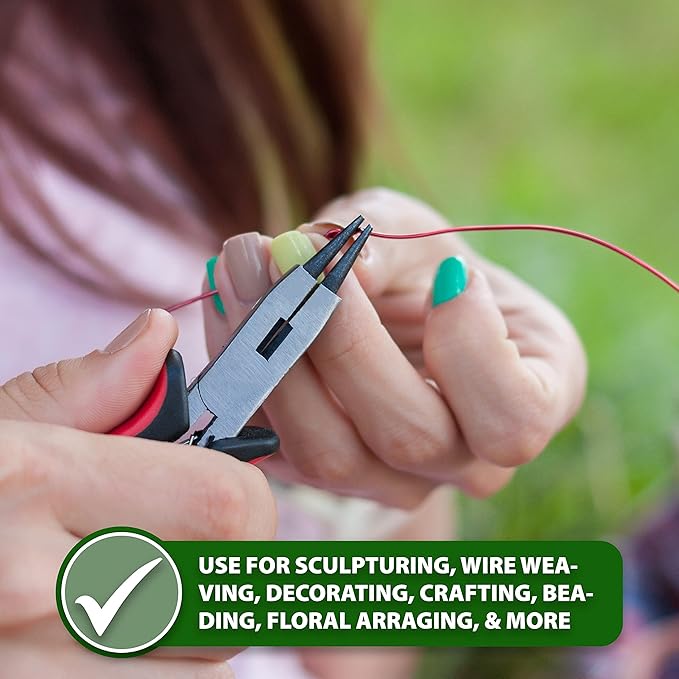 Mandala Crafts 10 Gauge Anodized Aluminum Craft Wire for Jewelry Making - 32 FT Colored Flexible Magenta Wire - Bendable for Bonsai Armature Crafting Sculpting