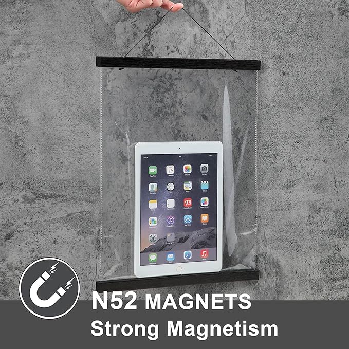WITCOLOR Magnetic Poster Hanger Frame, Black Magnet Poster Frame 18x24 18x12 18x18 for Posters, Paintings, Photos, Maps, Scrolls, Picture, Canvas Works and Art Prints(18")