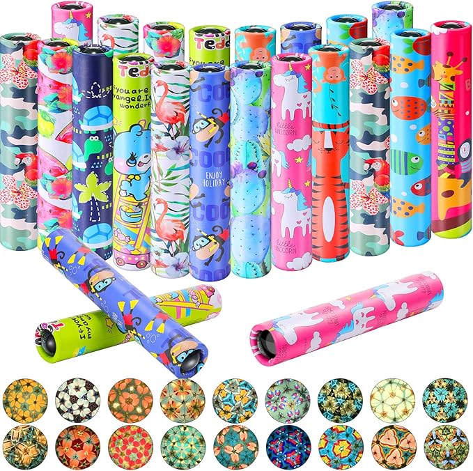 Chivao 20 Pcs Classic Kaleidoscopes Educational Toys for Party Favors Fun Kaleidoscope Toy for Stock Stuffers Bag Fillers Birthday Party School Classroom Prizes, Random Colors (Unicorn)