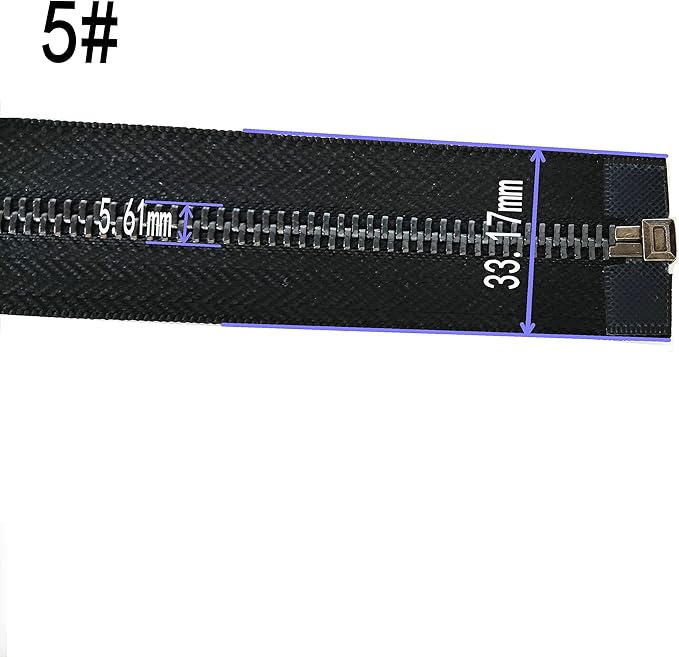 Leekayer 5# 30 Inch Separating Jacket Zipper Black Nickel 76cm Metal Zipper Heavy Duty Metal Zippers for Sewing Crafts Bag Replacement Zipper for Repair Coats