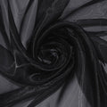 P Pothuiny Sheer Organza Fabric by The Yard, 1 Yard x 60 Inch Wide Bridal Black Organza Tulle Fabric Roll Shiny Gauze Fashion Dress Sewing Craft for Wedding Party Decorations Backdrop