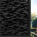 rabbitgoo Blackout Window Film, Sun Blocking Privacy Film for Room Darkening, Removable Black Out Vinyl Cover Tint for Home Day Sleep, Anti-UV Frosted Glass Clings, Black, 29.5 x 157.4 Inches