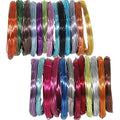 25 Rolls 820 Feet Colored Aluminum Craft Wire 0.8 mm Flexible Metal Artistic Jewelry Beading Wire, Each Roll 32.8 Feet, 25 Colors