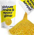 Hemway Polyurethane & Epoxy Glitter Metallic Crystal Flake Additive for Flooring, Jewellery Making, Tumblers and Resin 100g / 3.5oz - Ultrafine (1/128" 0.008" 0.2mm) - Gold