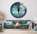 My Photostation.com 10''(25cm) Diameter Mystical Dragon Eye Round Glass Wall Art Tempered Glass Printing Wall Decor Large Wall Art Wall Hangings
