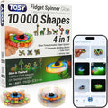 TOSY Magnet Fidget Spinner Glow - 16 Blocks, 3 in 1 Toy: Transformable Fidget Spinner, Infinity Cube, 2x2 Puzzle Cube, Glow, Stress Relief, STEM Magnet Tiles Birthday Gift for Kids/Boys/Girls/Adults