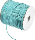 MECCANIXITY Waxed Cord 1.5mm Waxed Polyester Cord 175 Yard Wax String for Bracelet Making,Necklaces, Beading,Jewelry Making and DIY Crafts(Blue)