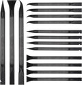Minatee 18 Pieces Non-scratch Plastic Scraper Tool Multi-purpose Carbon Fiber Pen-shaped Plastic Scraper for Cleaning Small and Narrow Space(Black)