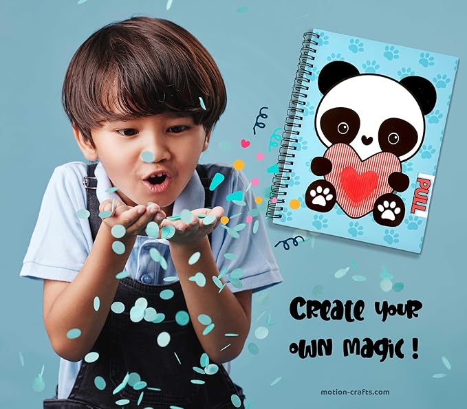 Animation Notebooks | Cute Spiral Notebooks | A5 Size 6.5in x 8.75in | 160 pages | 80 Sheets Smooth, durable, and bleed-resistant 90lb lined inner pages | Interactive cover that brings your imagination to life | Creative Companion for journaling, notes...