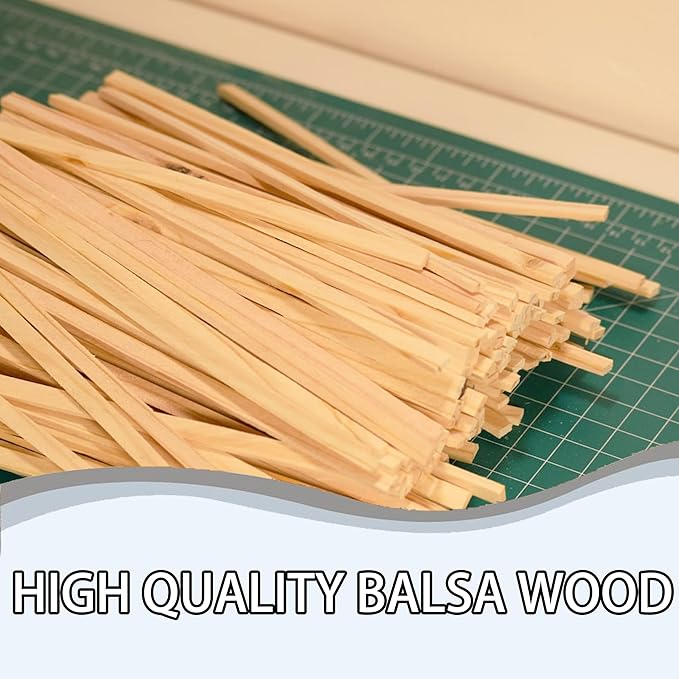 60Pcs Wood Square Dowel Rods 1/2 x 1/2 x 12 inch,Wood Squares for Crafts,Model Making Balsa Wood (1/2""x12""-60pcs)