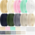 DOITEM 31 Yards 10 Pcs Sewing Zippers #3 Nylon Coil Zippers Assorted Zipper for Sewing with 40 Zipper Sliders for DIY Tailor Sewing Crafts Supplies, 10 Colors