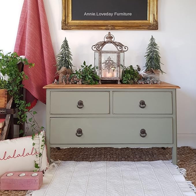 Dixie Belle Paint Company Chalk Finish Furniture Paint - Spanish Moss (8oz) - Matte Succulent Green Chic Chalk Mineral DIY Furniture Paint